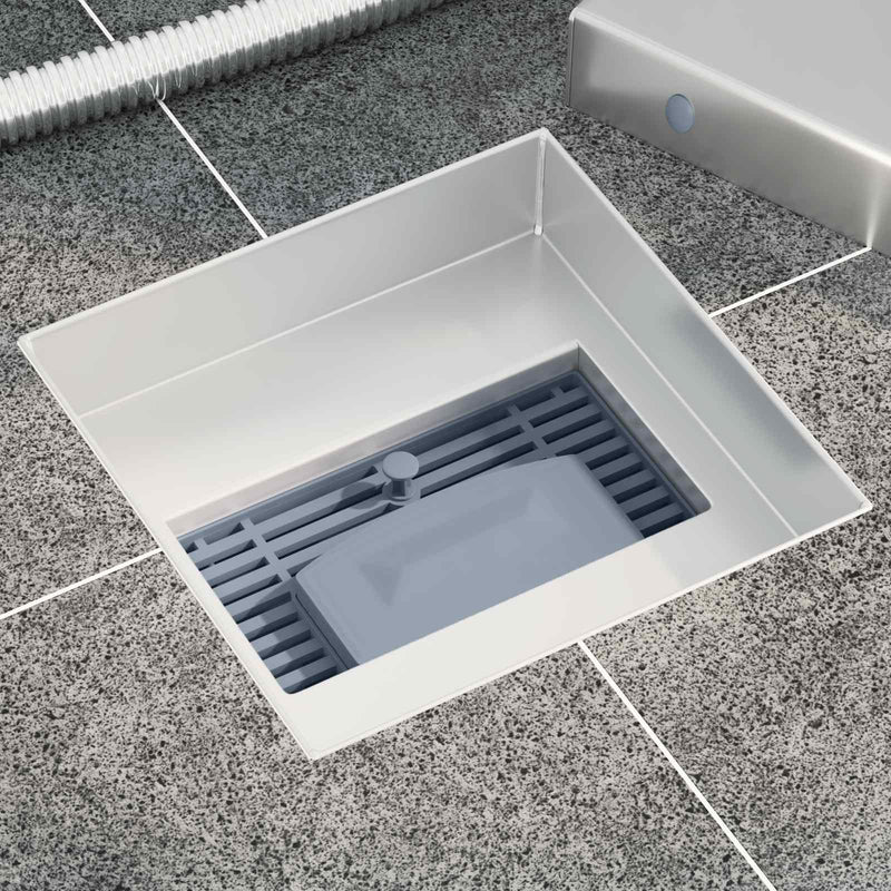 2 în 1 Drenaj pentru duș Argintiu 15 x 15 cm