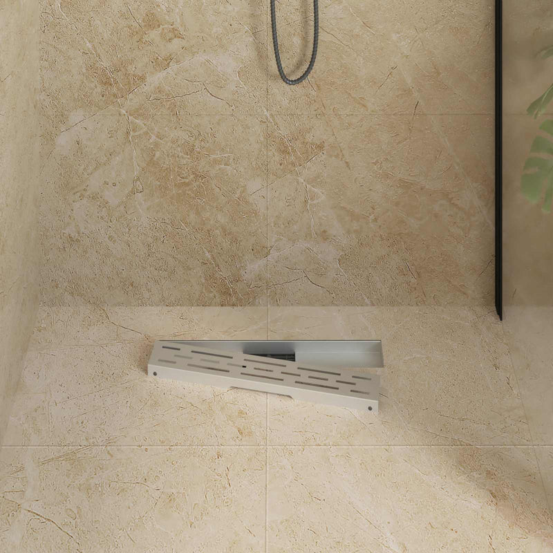 Drenaj pentru duș cu design pe linie Argintiu 60 cm