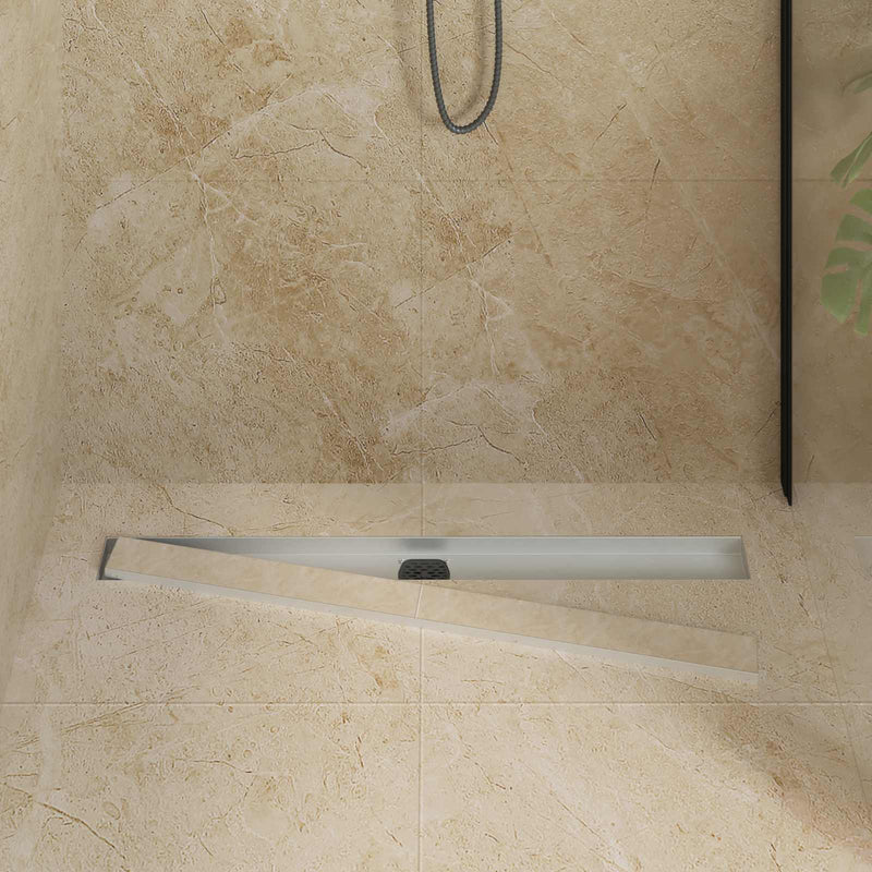 Scurgere de duș 2 în 1 cu sifon 360° Argintiu 90 cm