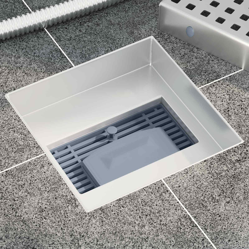 Dren de duș cu puncte Argintiu 15 x 15 cm Oțel inoxidabil 304