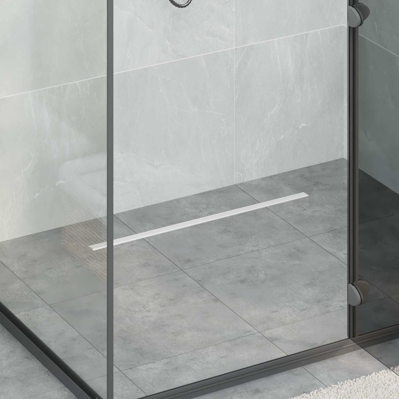 Scurgere de duș la 360° cu model subțire Argintiu 70 cm
