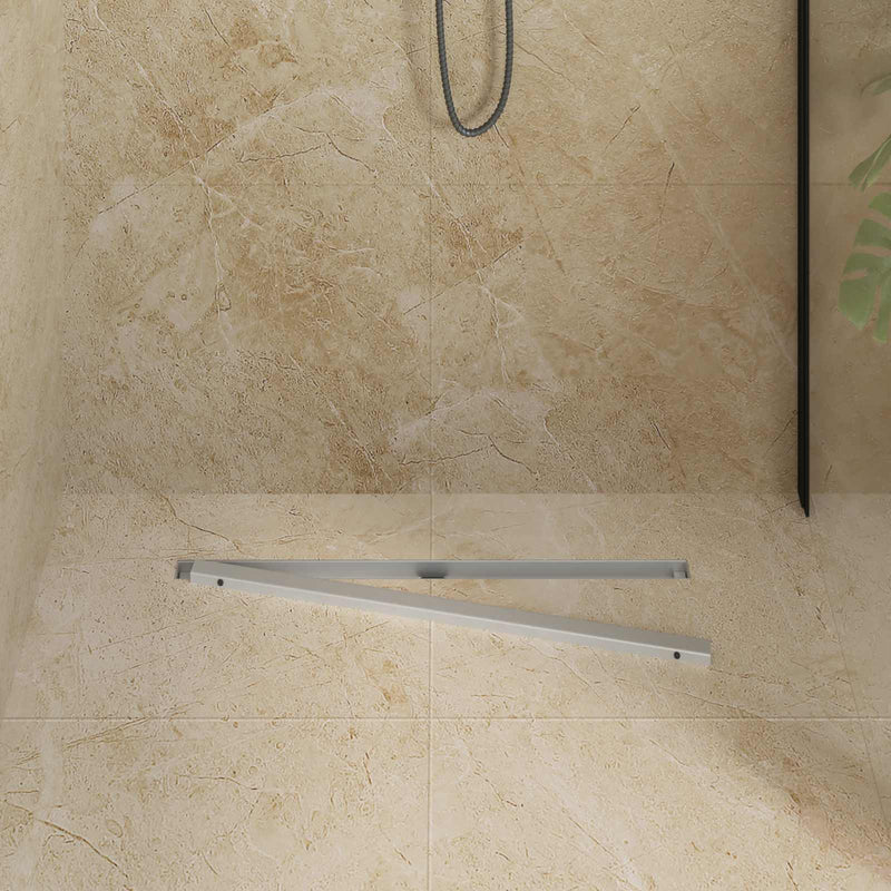 Scurgere de duș la 360° cu model subțire Argintiu 70 cm