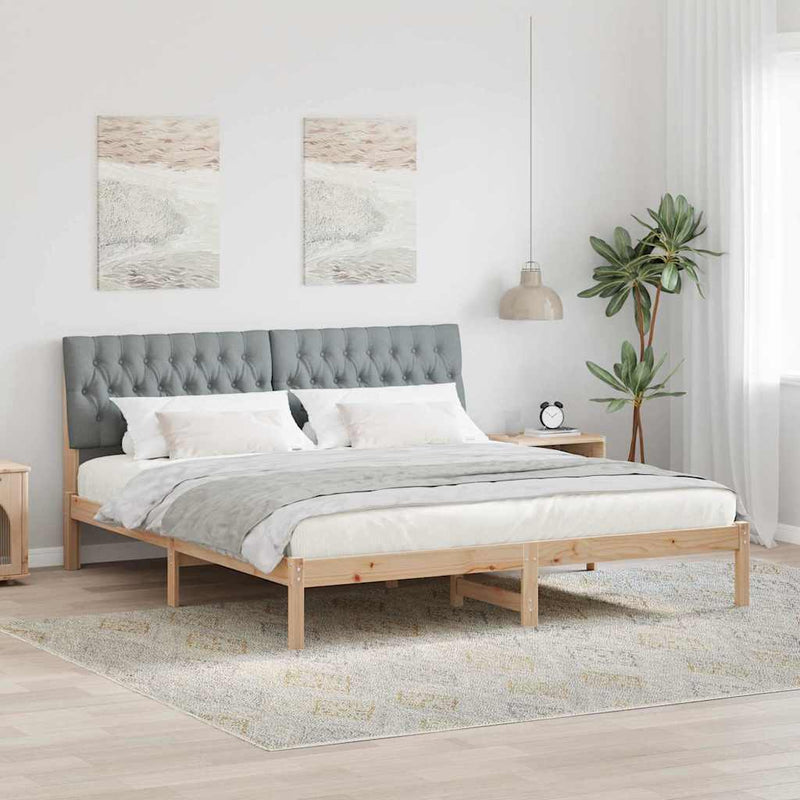 Cadru de pat cu tăblie tapițată cu headboard Maro 180 x 200 cm