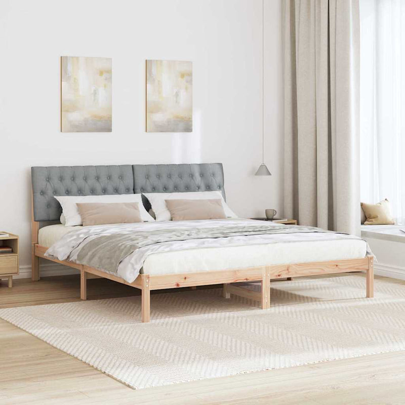Cadru de pat cu tăblie tapițată cu headboard Maro 180 x 200 cm