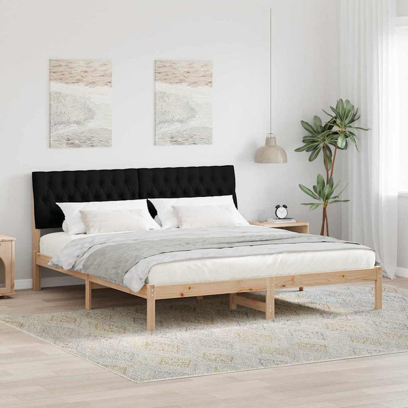 Cadru de pat cu tăblie tapițată cu headboard Maro 180 x 200 cm
