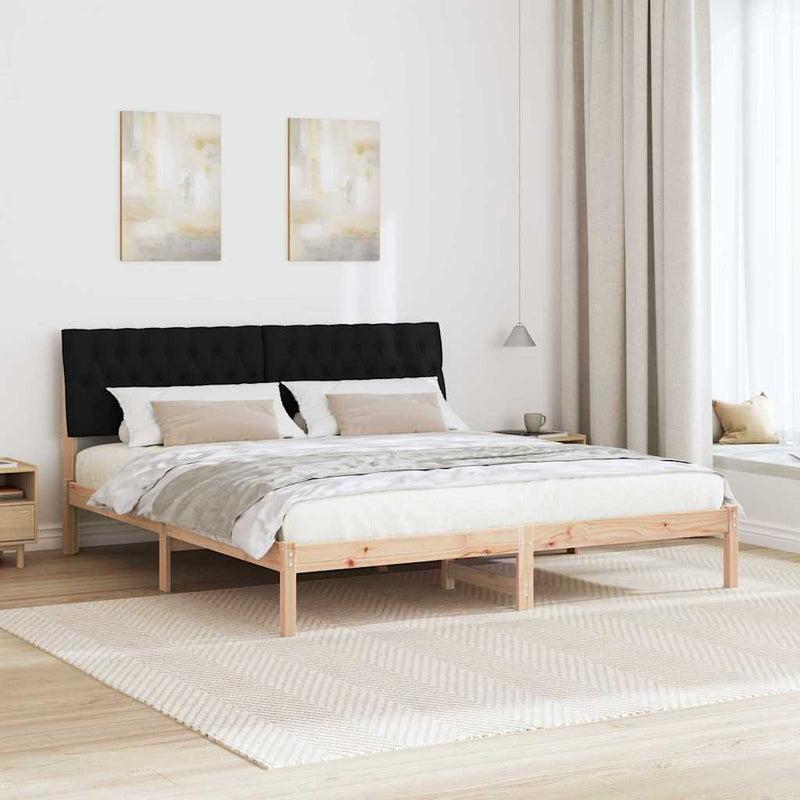 Cadru de pat cu tăblie tapițată cu headboard Maro 180 x 200 cm