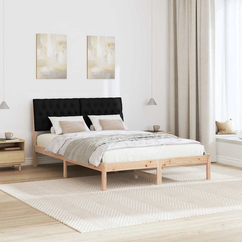 Cadru de pat cu tăblie tapițată cu headboard Maro 160 x 200 cm