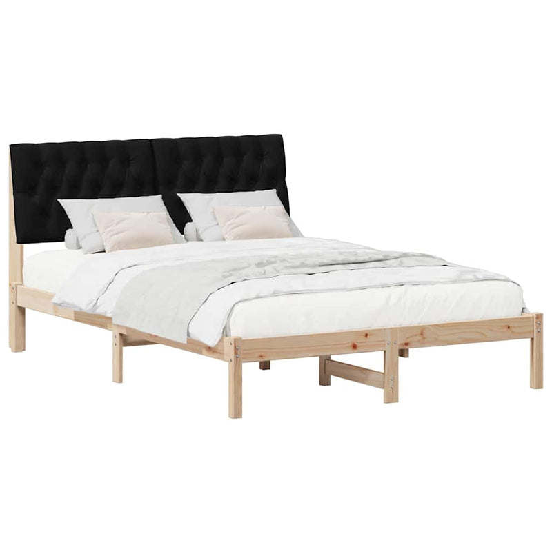 Cadru de pat cu tăblie tapițată cu headboard Maro 160 x 200 cm