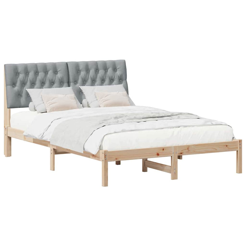 Cadru de pat cu tăblie tapițată cu headboard Maro 150 x 200 cm