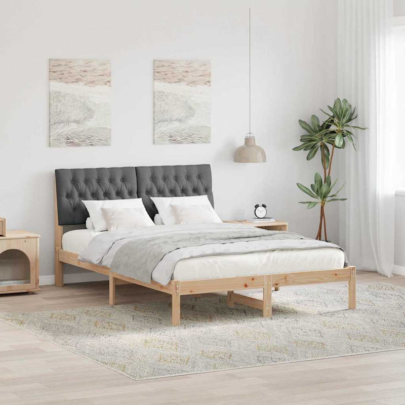 Cadru de pat cu tăblie tapițată cu headboard Maro 150 x 200 cm