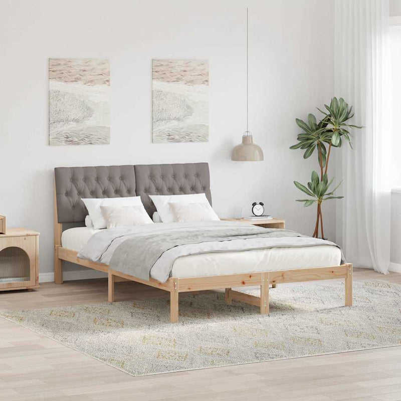 Cadru de pat cu tăblie tapițată cu headboard Maro 150 x 200 cm