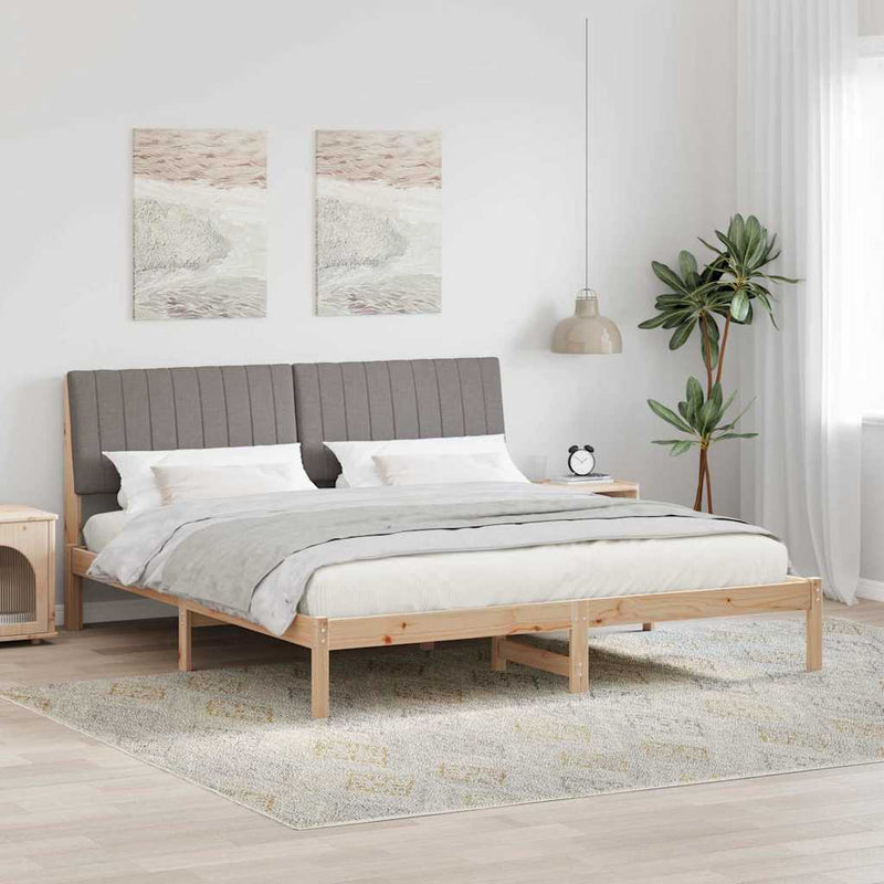 Cadru de pat cu headboard Maro 180 x 200 cm Lemn de pin masiv