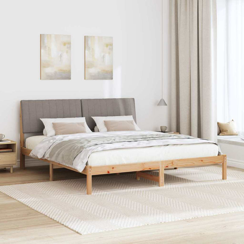 Cadru de pat cu headboard Maro 180 x 200 cm Lemn de pin masiv
