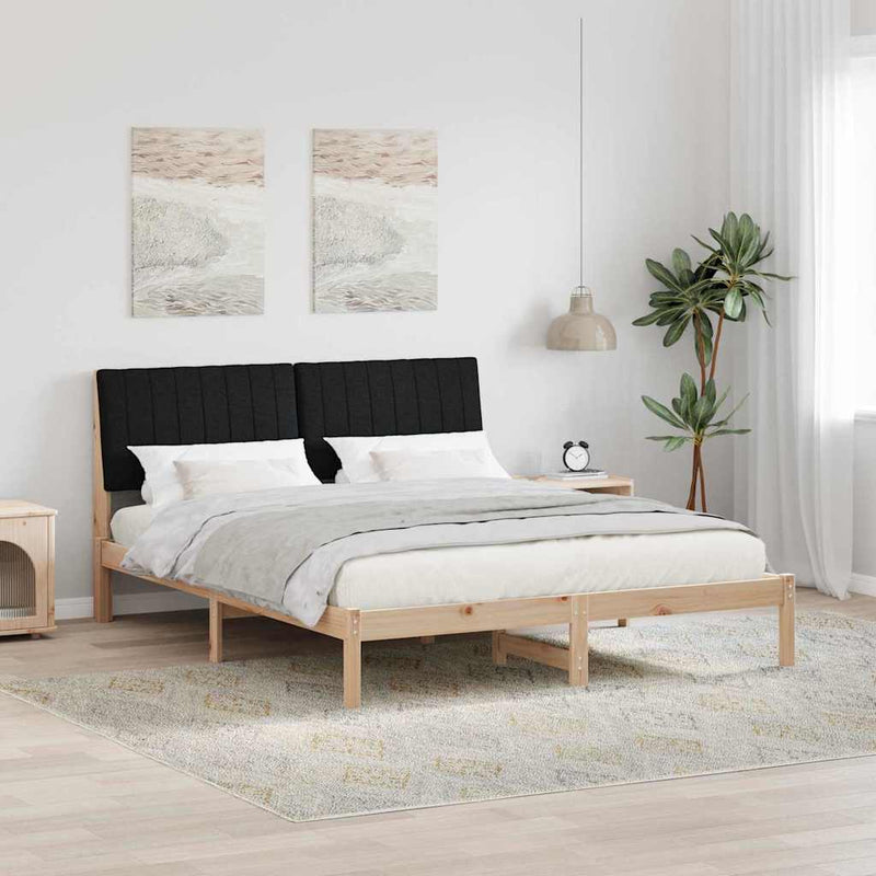 Cadru de pat cu headboard Maro 160 x 200 cm Lemn de pin masiv