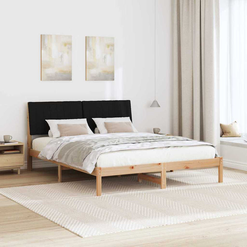 Cadru de pat cu headboard Maro 160 x 200 cm Lemn de pin masiv