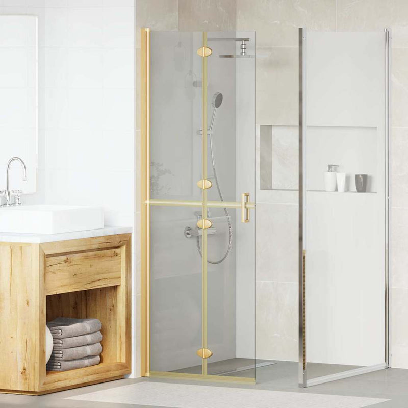 Perete de duș Walk-In Auriu 70 x 6,5 x 190 cm