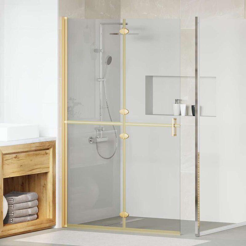 Perete de duș Walk-In Auriu 120 x 6,5 x 190 cm