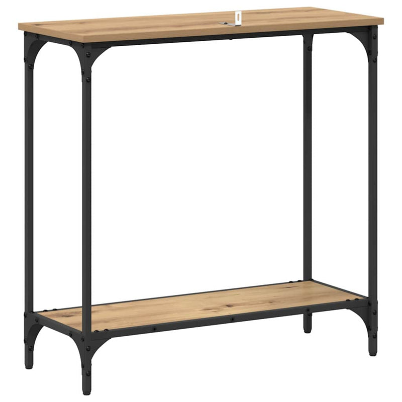 Masă de consolă stejar artizanal 75 x 30.5 x 75 cm
