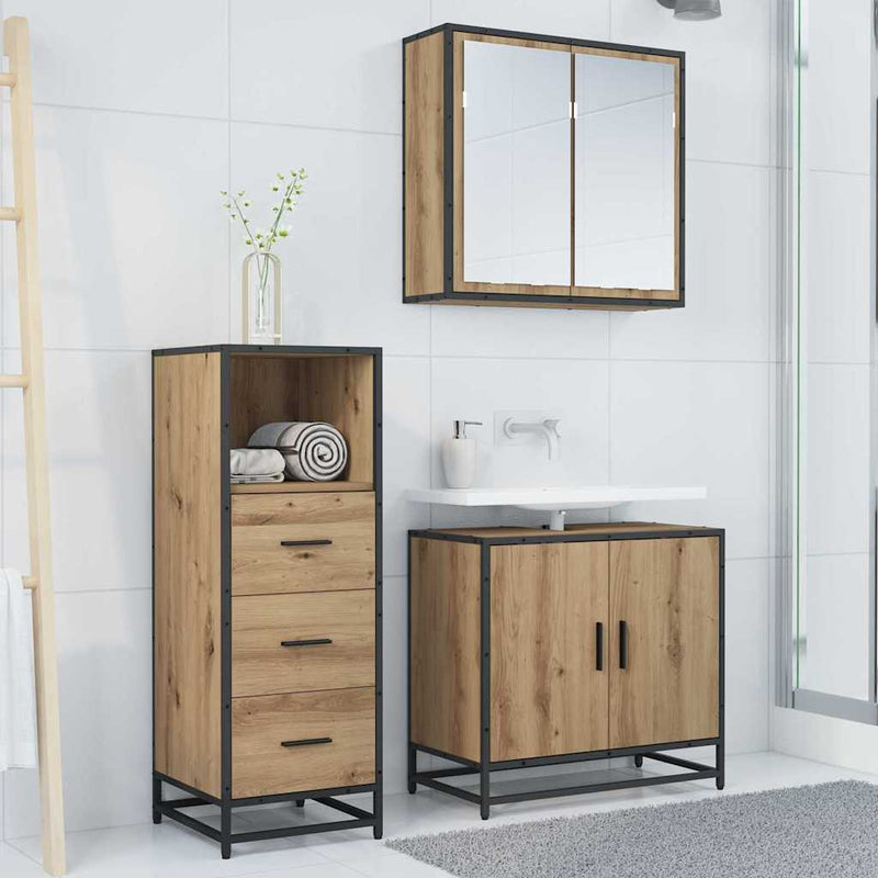 Set de mobilier pentru baie Stejar Artizanal 35 x 37,5 x 100 cm
