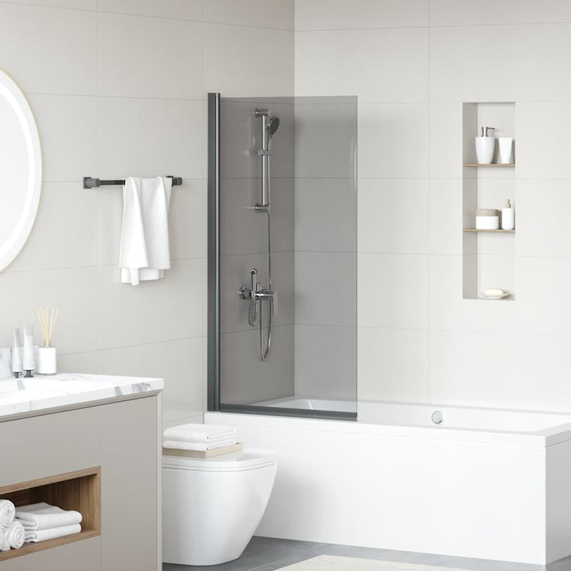 Ecran de baie pentru duș Negru 68 x 130 cm Sticlă întărită
