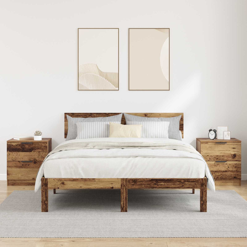 Dulap de noapte 2 buc. Lemn vechi 45 x 39 x 50 cm