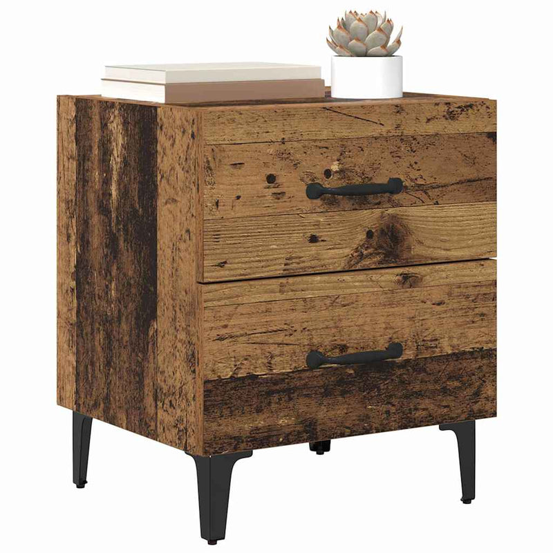 Dulap de pat 2 buc. Lemn vechi 40 x 35 x 47,5 cm Lemn prelucrat