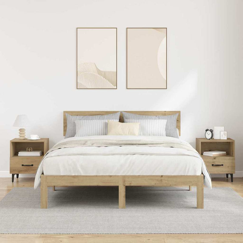 Dulap de noapte 2 buc. Stejar Artizanal 40 x 35 x 47,5 cm