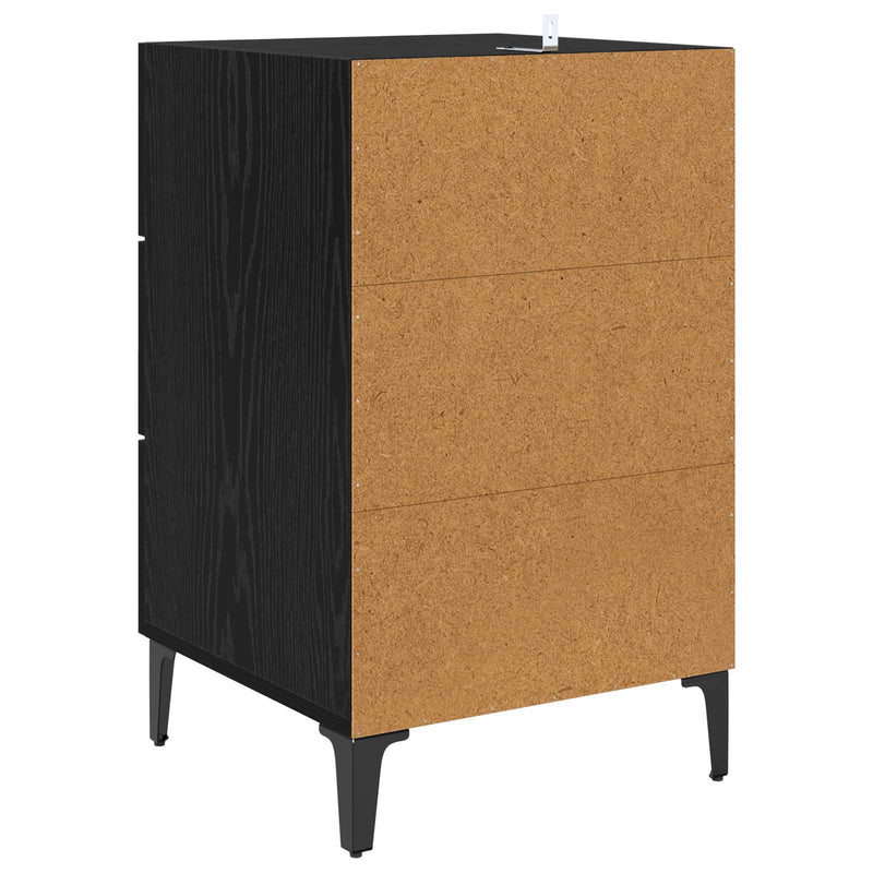 Dulap de noapte Stejar Negru 40 x 40.5 x 66 cm Lemn prelucrat