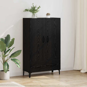 Bufet Stejar Negru 70 x 31 x 115 cm Lemn Ingineresc și Fier