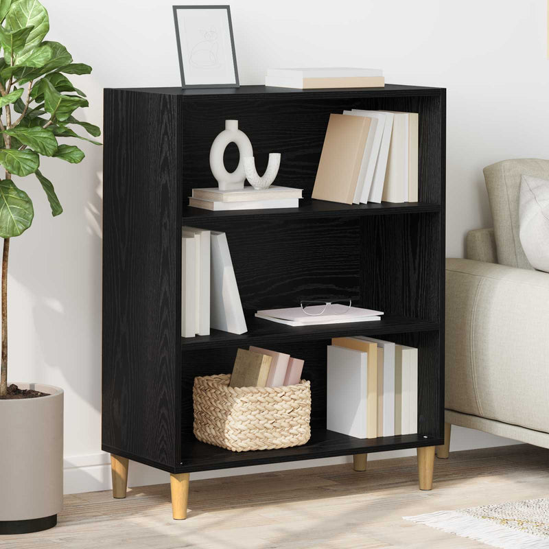 Bufet Stejar Negru 69,5 x 32,5 x 90 cm Lemn prelucrat