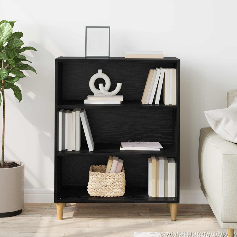 Bufet Stejar Negru 69,5 x 32,5 x 90 cm Lemn prelucrat