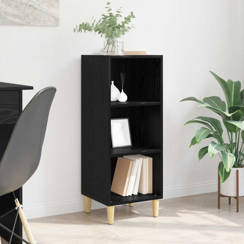 Bufet Stejar Negru 34,5 x 32,5 x 90 cm Lemn prelucrat