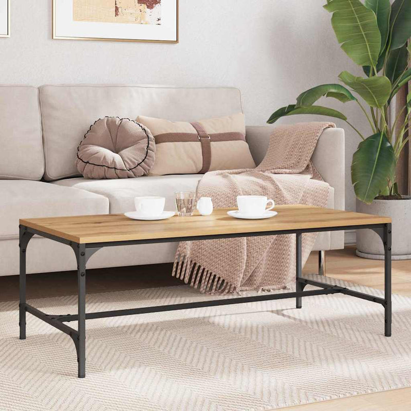 Masă de cafea Stejar Artizanal 100 x 50 x 35 cm Lemn prelucrat