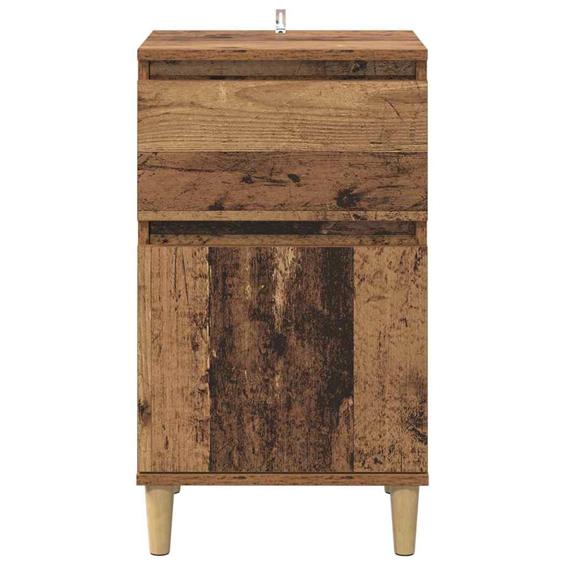 Dulap de noapte Lemn vechi 40 x 35 x 70 cm Lemn prelucrat