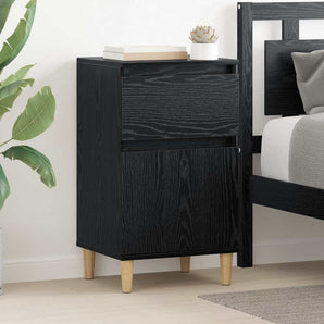 Dulap de noapte Stejar Negru 40 x 35 x 70 cm Lemn prelucrat