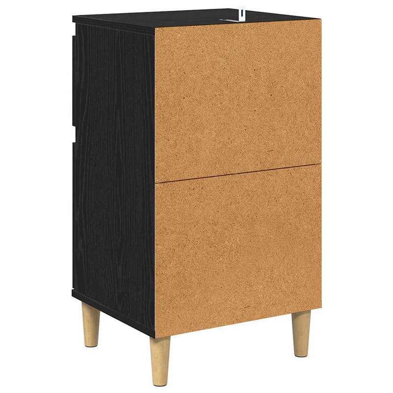Dulap de noapte Stejar Negru 40 x 35 x 70 cm Lemn prelucrat