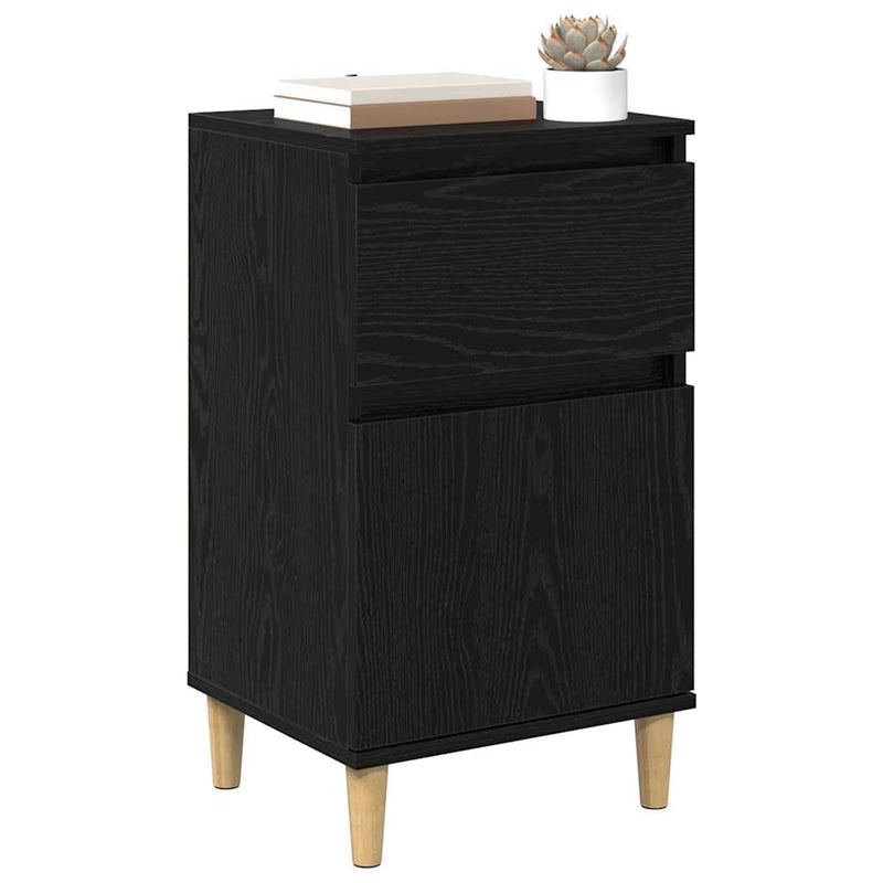 Dulap de noapte Stejar Negru 40 x 35 x 70 cm Lemn prelucrat