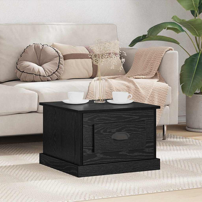 Masă de cafea Stejar Negru 50 x 50 x 35 cm Lemn prelucrat