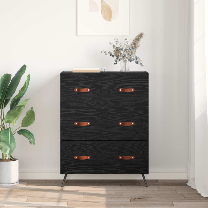 Comodă cu sertare Stejar Negru 69,5 x 34 x 90 cm Lemn prelucrat