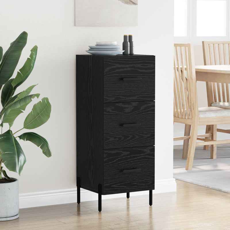 Bufet Stejar negru 34 x 34.5 x 90 cm Lemn prelucrat