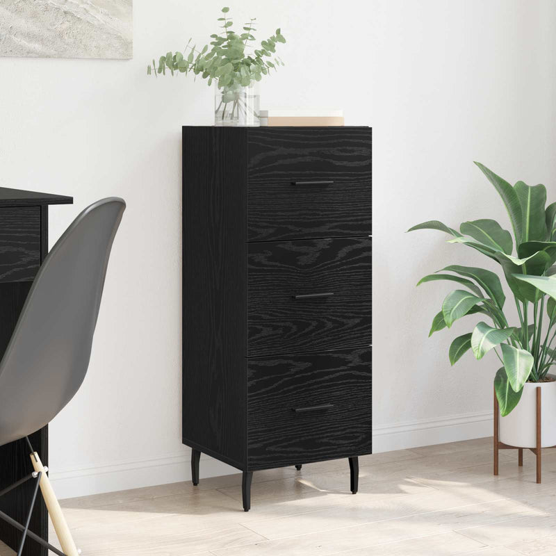 Bufet Stejar negru 34 x 34.5 x 90 cm Lemn prelucrat