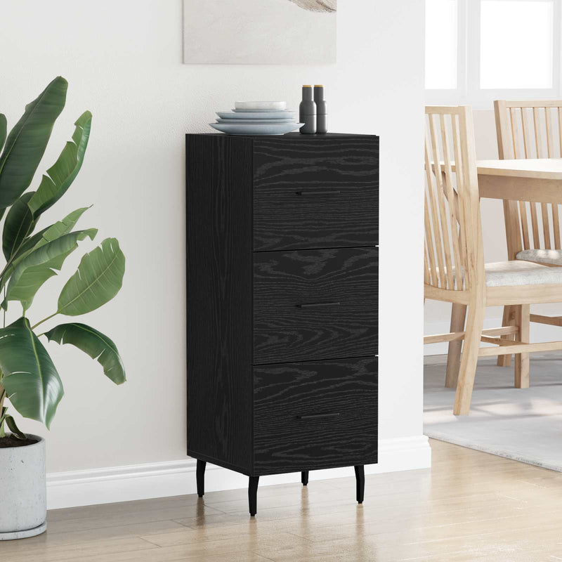 Bufet Stejar negru 34 x 34.5 x 90 cm Lemn prelucrat