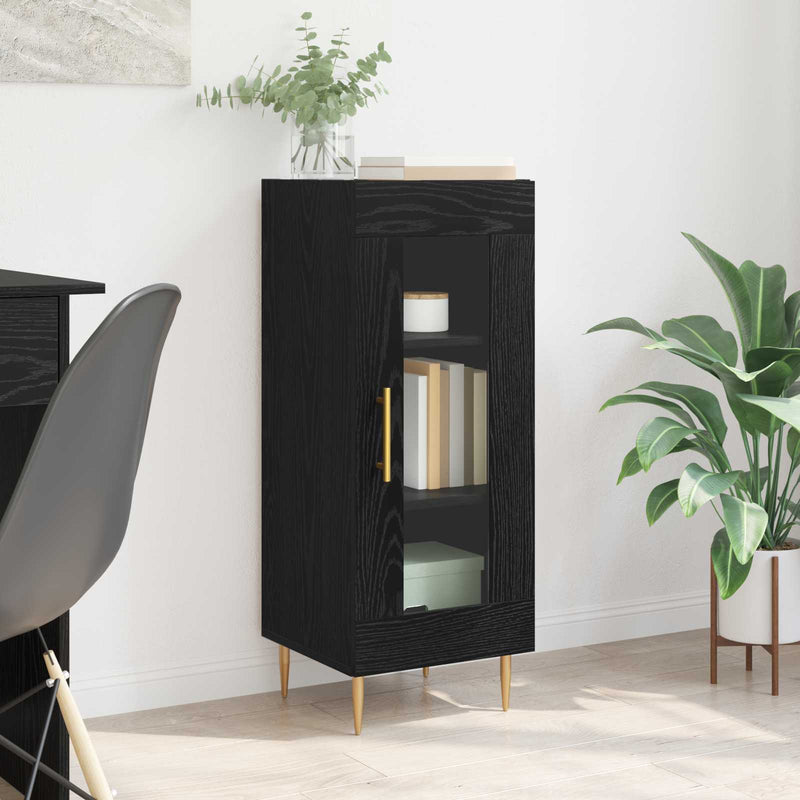 Bufet Stejar negru 34 x 34.5 x 90 cm Lemn prelucrat