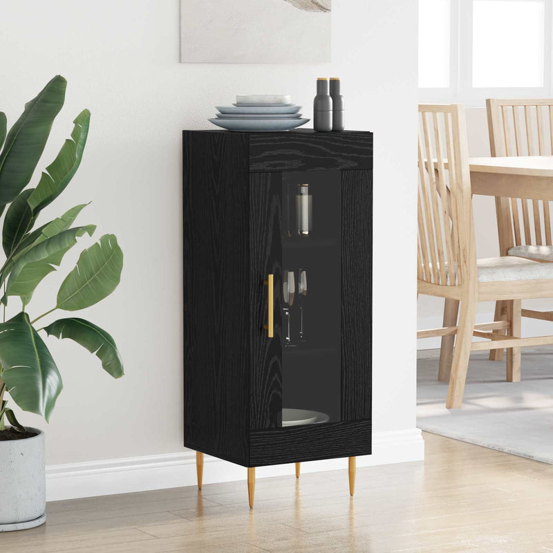 Bufet Stejar negru 34 x 34.5 x 90 cm Lemn prelucrat