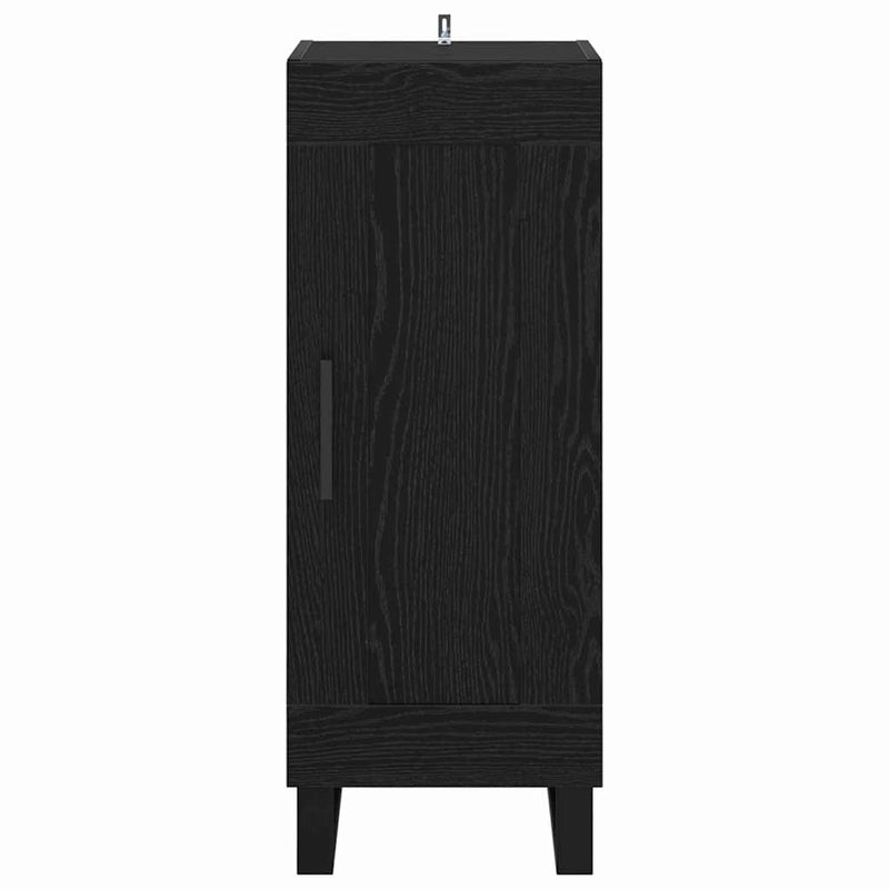 Bufet Stejar Negru 34,5 x 34 x 90 cm Lemn Ingineresc și Fier