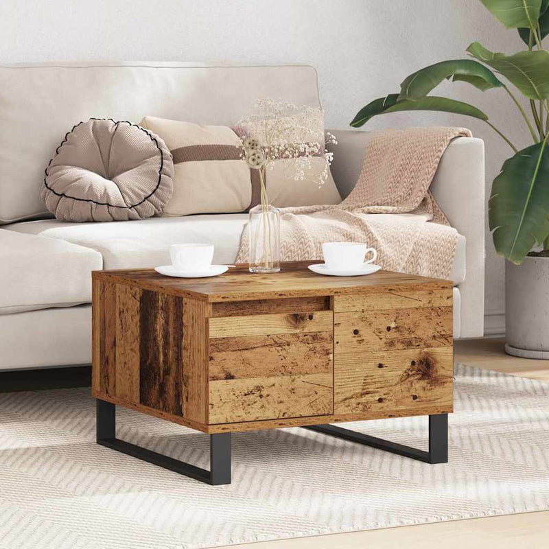 Masă de cafea Lemn Vechi 55 x 55 x 36,5 cm Lemn prelucrat