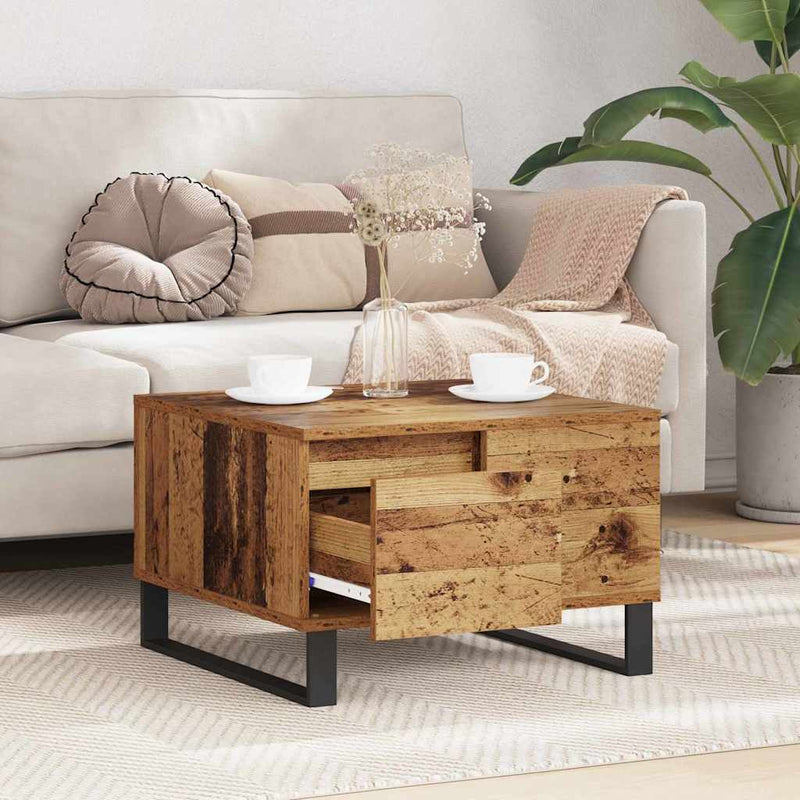 Masă de cafea Lemn Vechi 55 x 55 x 36,5 cm Lemn prelucrat