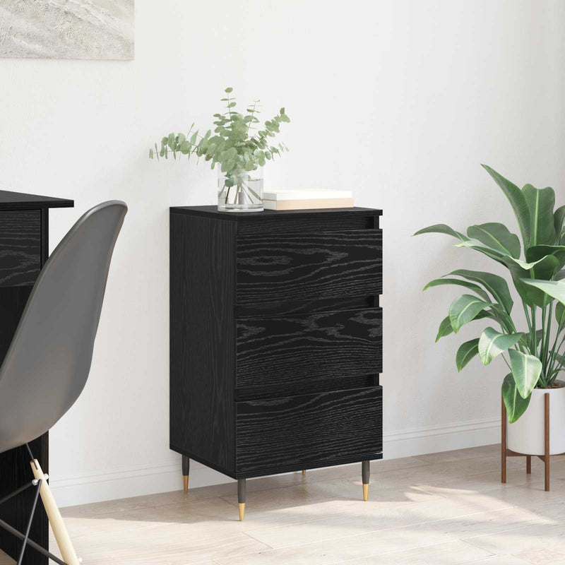 Bufet Stejar negru 35 x 40 x 70 cm Lemn prelucrat