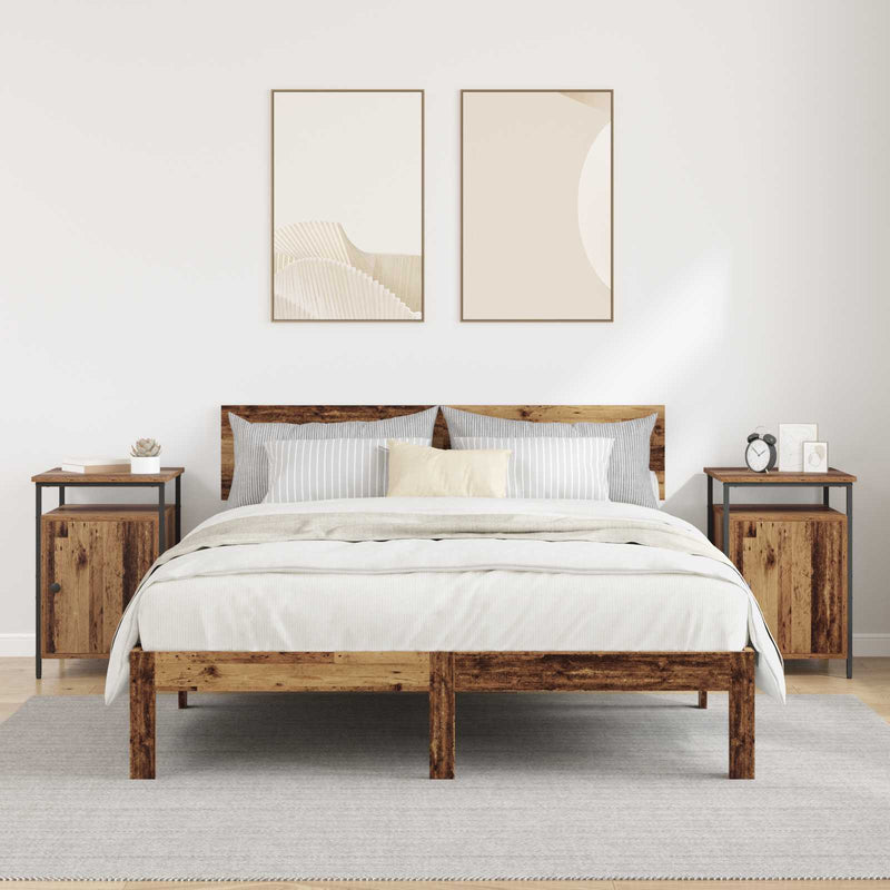 Dulap de noapte 2 buc. Lemn vechi 40 x 42 x 60cm Lemn prelucrat
