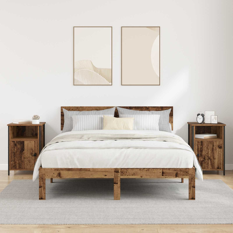 Dulap de noapte 2 buc. Lemn vechi 40 x 42 x 60 cm